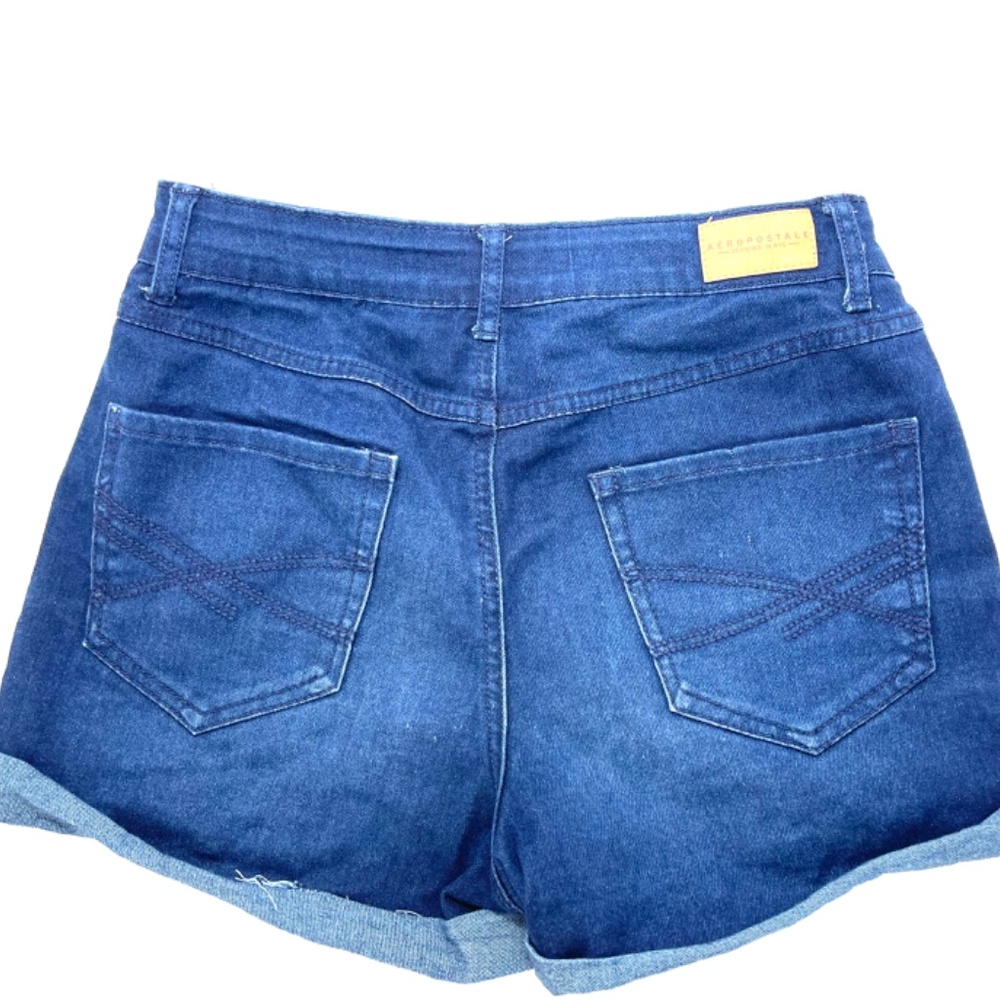 Aeropostale Jean Shorts High Waisted Shorty Size 4 - Picture 2 of 4